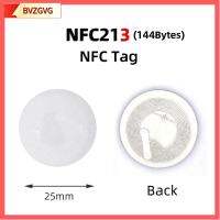 BVZGVG 50pcs 13.56MHz ป้าย NFC กลมกลมๆ เส้นผ่าศูนย์กลาง25มม. ฉลาก NFC213 สากลสากลสากล สติกเกอร์213 สำหรับ Huawei Share ios13ทางลัดอัตโนมัติส่วนบุคคล คัดลอกป้ายโคลน