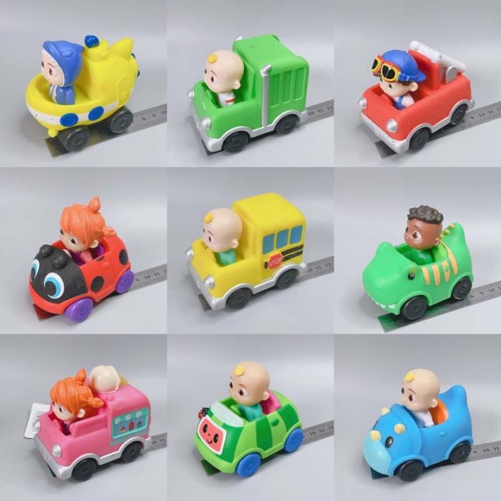 ของแท้-ของเล่นเด็ก-ตุ๊กตาหุ่นมือ-การ์ตูนแตงโม-รถบัส-รถบัส-น่ารัก