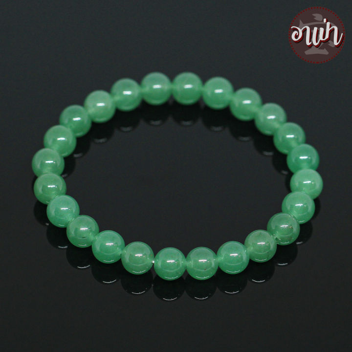 อาเป่า-หินอเวนเจอรีน-อะเวนจูรีน-green-aventurine-ขนาด-8-มิล-คัดหิน-เสริมโชคลาภจากการเสี่ยงดวง-การแข่งขัน-และการออกเดทกับคนรัก-กำไลหินสี