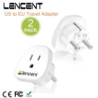 LENCENT 2 ชิ้นสหรัฐอเมริกาไปยังสหภาพยุโรปเดินทางอะแดปเตอร์ Schuko ยุโรปเดินทางปลั๊กซ็อกเก็ตอะแดปเตอร์สหรัฐอเมริกาไปยุโรปยุโรปเยอรมนีฝรั่งเศสชาร์จ