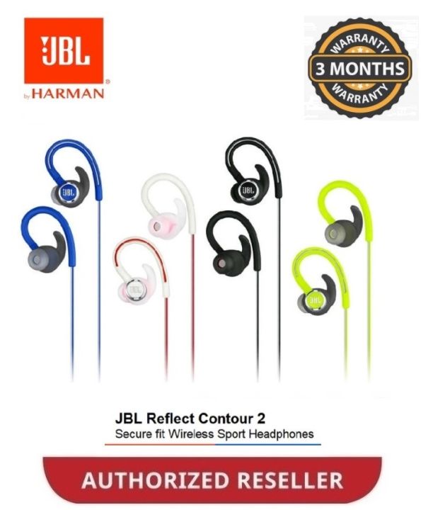 JBL Reflect Contour 2 Bluetooth Earphone - Secure Fit Wireless