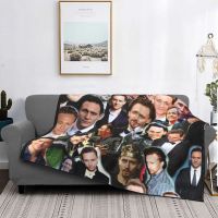 Sofa Decor Handsome Tom Hiddleston Photo Collage Blankets Gifts For Kids Cozy Micro Flannel Blanket Throw