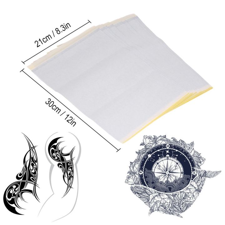 แบ่งขาย-10-ชุด-กระดาษลอกลายสัก-tattoo-heat-transfer-stencil-paper-สำหรับเครื่องปริ้น-sticko-m08f