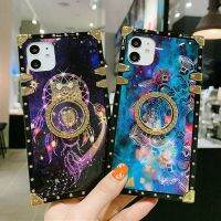 [Hot K] เคสโทรศัพท์นกฮูกดอกไม้เงาวับบลิงหรูหราฝาครอบสี่เหลี่ยมสำหรับ Samsung Galaxy S22 Ultra Note 20 S20 FE S21พิเศษ S9 S10 10 9 8