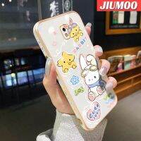 JIUMOO เคสปลอกสำหรับ Samsung J7โปร J7 2018 J7 2017การ์ตูนกระต่ายน่ารักเก๋ไก๋เคสโทรศัพท์ชุบหรูหราดีไซน์ใหม่รูปแบบขอบกันกระแทกคลุมทั้งหมดป้องกันเลนส์กล้องเคสนิ่ม