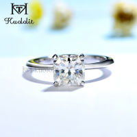 Kuololit 2CT Hybrid Moissanite 18K 14K White Gold Ring for Women D VVS Solitaire Diamond Ring for Engagement Christmas  New