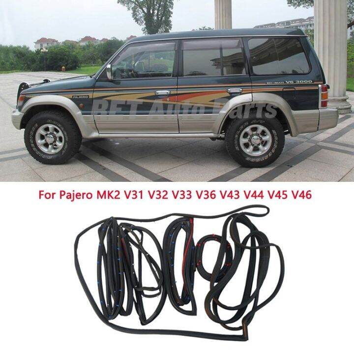 ยางประตูรถแถบปิดผนึกสำหรับ-mitsubishi-montero-pajero-2-mk2-v31-v32-v33-v44-1990-2004เสาประตูแถบแถบปิดกันน้ำ