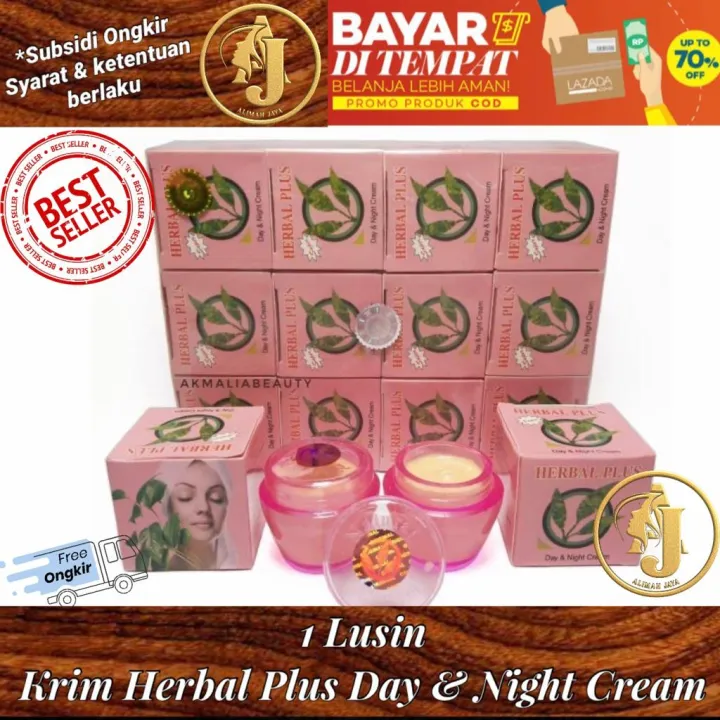 Krim Herbal Plus Siang Dan Malam 1 Lusin Herbal Pluis Day And Night Cream Original Lazada 1204