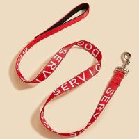 【LZ】 Service Dog Leash / Emotional Support Animal Dog Lead with Neoprene Handle Embroidery Letter Reflective Dog Lead 1in 4ft