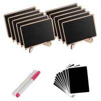 【YD】 Chalkboard Label Signs 10 Pack Framed Easel Blackboard Buffet Food Wedding Cards