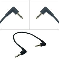 Dual Right Angle AUX Cable Jack 3.5mm Male to Male Audio Cord 90 Degree 3 Pole 0.1M