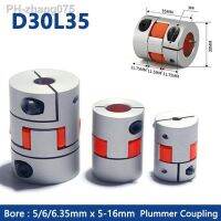 1pc D30L35 Plummer Coupling Four Jaws Aluminium Flexible Couplings Stepper Motor Shaft Coupler Bore 5/6/6.35mmx5-16mm