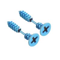 1 Pair Fashion Women Men Chic Punk Stainless Steel Screw Ear Studs Earrings NEW