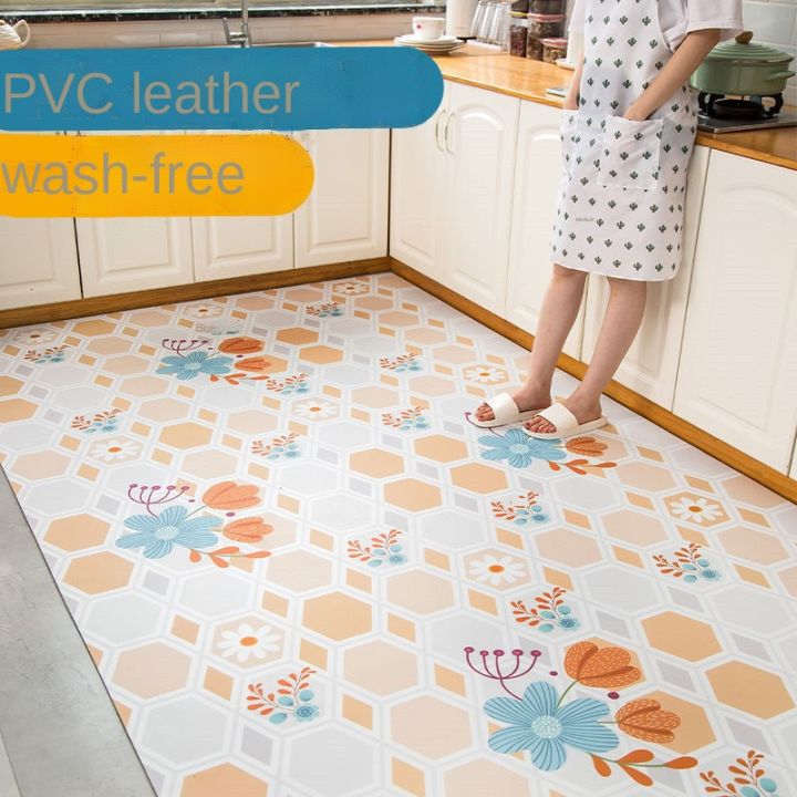 Kitchen Oil-proof Waterproof Pvc Leather Floor Mat - Carpets