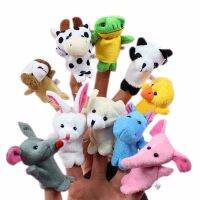 5ชิ้นสัตว์ชีวภาพการ์ตูนผ้าพลัช Boneka Jari Tangan สำหรับเด็กทารกของขวัญของเล่นตุ๊กตา Boneka Jari Tangan ของขวัญตลกสำหรับเด็ก