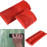 2Pcs/set Rubber Roller Brush  Painting Tools Imitation Wood Graining Wall Painting Home Decoration Art Embossing DIY Graining Paint Tools Accessories