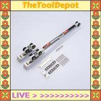 TheToolDepot ประตูตู้เสื้อผ้าบัฟเฟอร์ล้อประตูเลื่อนโลหะ N33GVC3Q เครื่องหนีบผมรางเคลื่อนที่ทั้งชุดประตูพับ