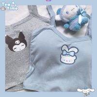 *Kawaii Sanrio เสื้อสายเดี่ยว แขนกุด ลายการ์ตูนอนิเมะ Kuromi น่ารัก เหมาะกับฤดูร้อน สําหรับผู้หญิง [RAIN]