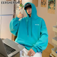 EERSHENSHI เสื้อกันหนาวผู้ชายใหม่ขนาดใหญ่หลวมเสื้อกันหนาวแฟชั่นเกาหลีรุ่น Plus กำมะหยี่หนาเสื้อกันหนาว