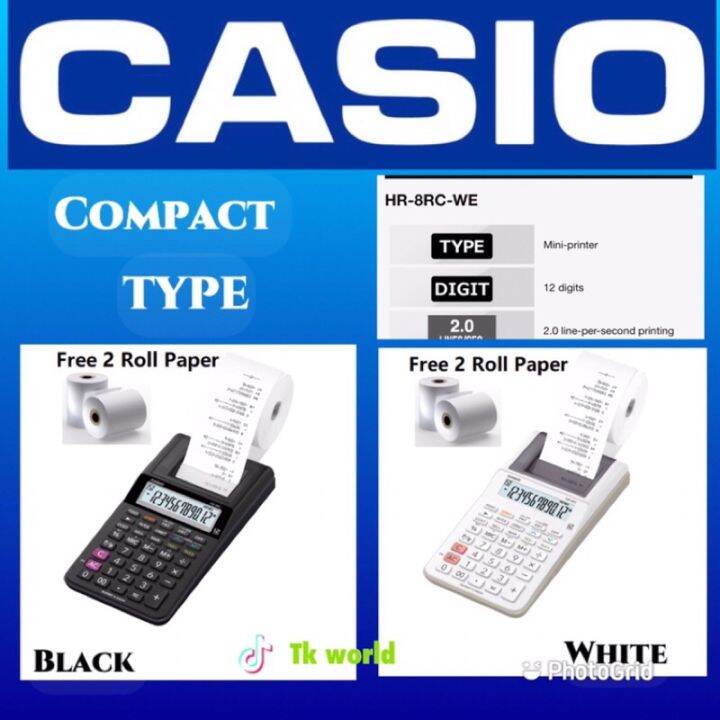 Casio HR-8rc Printing Calculator | Lazada