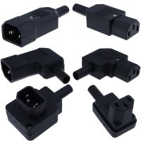 Black Elbow C15 C13 C14 Power Cord Wiring Power Plug Assemble IEC Connector Outlet PDU UPS Electrical AC Socket Plug 10A 250VWires Leads Adapters