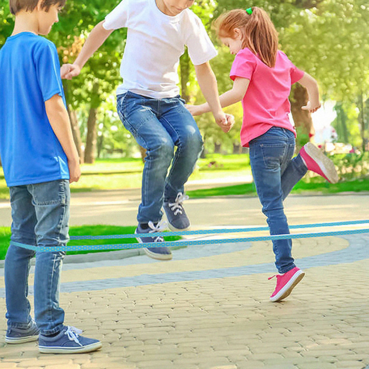 2ชิ้นวงความบันเทิงยางรัดเชือกกระโดดของเล่นจีนกระโดดเชือกสำหรับเด็กโรงเรียนเล่นกลางแจ้ง