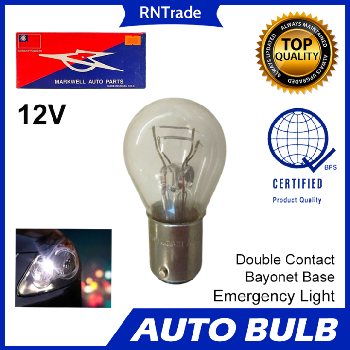 TAIWAN Markwell 12V Auto Bulb / Pilot Bulb, 1 PC Double Contact