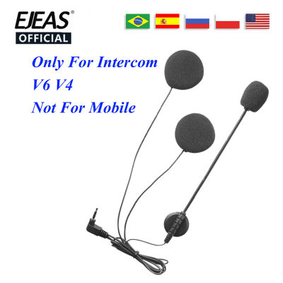 Vnetphone อุปกรณ์เสริมอินเตอร์คอมปลั๊กแจ็ค 3.5 มม.หูฟังสเตอริโอชุดสำหรับ EJEAS V6/V4 PLUS/PRO รถจักรยานยนต์ Intercom Interphone-Faneje