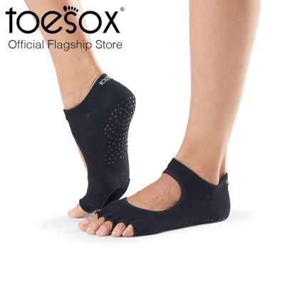 ToeSox โทซอคส์ ถุงเท้าเต้นแยกนิ้ว มีแถบหนังใต้จมูกเท้า รุ่น Plie เปิดนิ้วเท้า