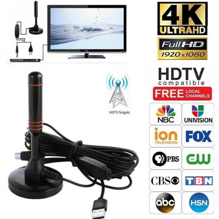 Hd Indoor Amplified Tv Antenna 200 Hdtv With Amplifier Vhf/uhf Response