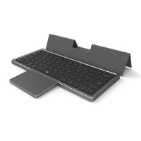 คีย์บอร์ดบลูทูธไร้สายพร้อมฝาครอบหนัง PU สำหรับ Windows, Android, IOS,Phone Mini 78Keys Multi-Function Keyboard