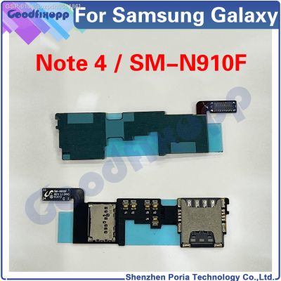 ₪ ► Jiozpdn055186ปรา SM-N910F Samsung Galaxy Note 4 N910f Bandeja De Cartão Sim Leitor Cabo Flex Memória Sd Titular Conector Substiticular Interna