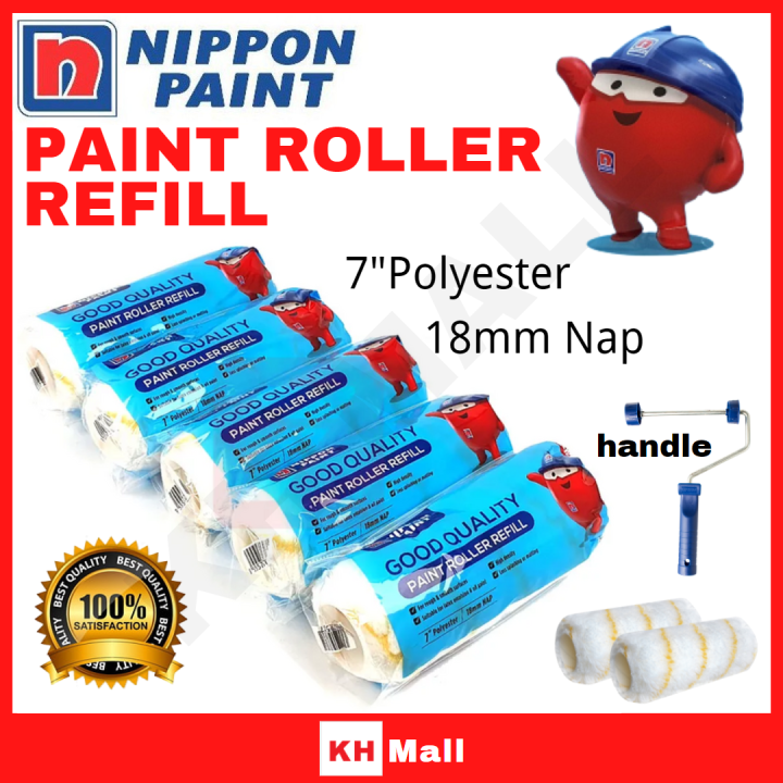 Nippon 7‘ Paint Roller Refill & Roller Handle (Painting Tools Full Set ...