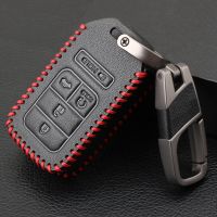 Angel 5 Button Leather Car Key Case Cover For Honda Civic Accord Cr-v Pilot Crv 2018 Shell Protector