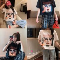 2022 เสื้อยืดพิมพ์ลายการ์ตูน Crop Top Women