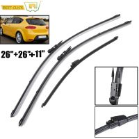 Misima Windshield Windscreen Wiper Blades For SEAT Leon 1P Front Rear Wiper Set 2009 2010 2011 2012 26"26"11"