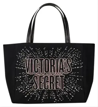 Victorias Secret Star Embellished Tote Shoulder Bag Black