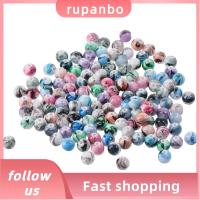 RUPANBO039392692 500 Pieces 8 mm คะ ลูกปัดอะคริลิค หลากสี ลายหมึก การย้อมลูกปัดจำนวนมาก สำหรับกำไลข้อมือ อะคริลิค ลูกปัดกลมหลวม สำหรับทำเครื่องประดับต่างหู