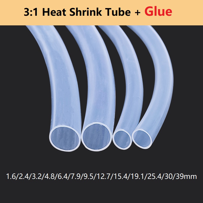 Waterproof Heat Shrink Tubing Φ6.4mm Adhesive Lined 3:1 Blue x 5M Tube Sleeve 