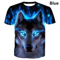 Mens 3D Wolf Printed T-Shirt Unisex Short Sleeve Casual Sport T Shirts Plus Size S-4XL Lady Kid Fashion Cool Oversize Tops Tees