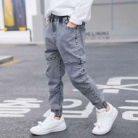 IENENS Kids Boys Jeans Baby Clothes Classic Pants Children Denim Clothing Infant Boy Casual Bowboy Bottoms Trousers 4-11 Years