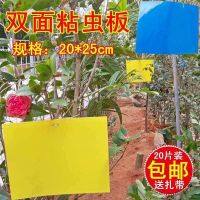 Yellow double-sided sticky board trap insect blue