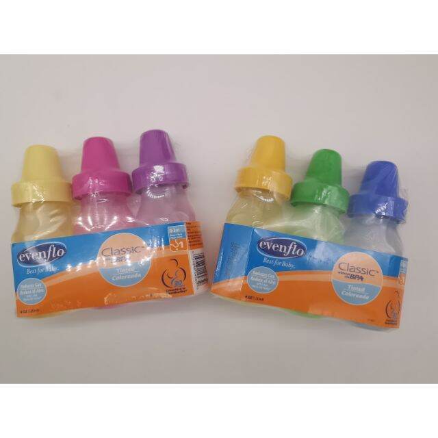 Evenflo Classic BPA free Tinted 4oz Bottle - 3 Pack by | Lazada PH