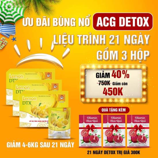 Detox acgc hương chanh thơm ngon dễ uống giúp đào thải toàn bộ mỡ thừa - ảnh sản phẩm 1