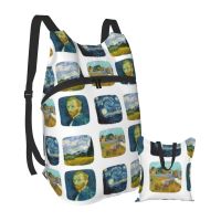 Van Gogh Starry Night Backpacks folding University Teen Backpack Pattern Unusual Bags