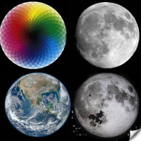 jigsaw puzzles 1000 pieces Rainbow Round Puzzle Moon earth Puzzles Kids DIY Educational Toy Jigsaw Puzzle