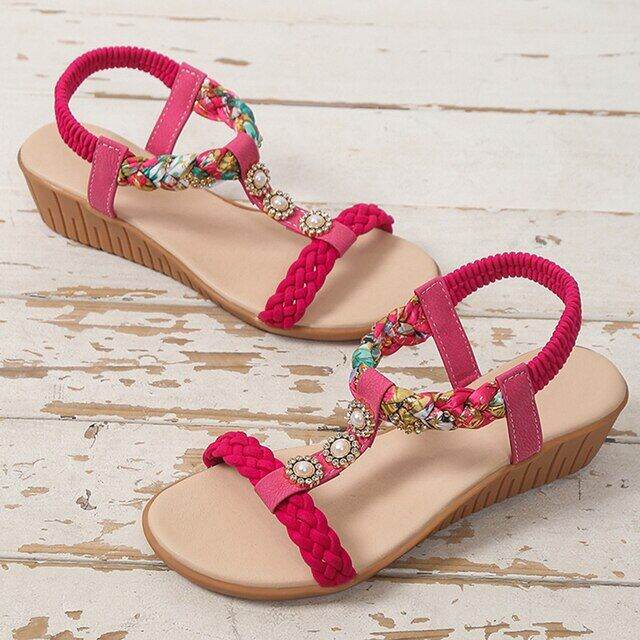 bohemia-summer-wedge-sandals-for-women-crystal-printed-elastic-strap-gladiator-sandals-woman-comfortable-non-slip-beach-shoes