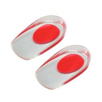 1 Pair Silicone Gel Heel Cushion Insoles Foot Cushion Foot Massager Care Half Heel Insole Pad Height Increase Men Women Shoe Pad Shoes Accessories