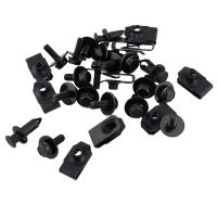 1 Set Car Engine Shield Body Bolt Screw Nut Fender Clip Rivet Fit For Nissan 350Z 370Z Infiniti G35 G37 FX35 FX45 Black