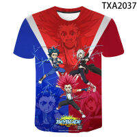 Beyblade Burst ฤดูร้อน3D T เสื้อลำลองผู้หญิงผู้ชายแฟชั่นแขนสั้นเด็กชายหญิงพิมพ์เสื้อยืด Cool Tops Tees